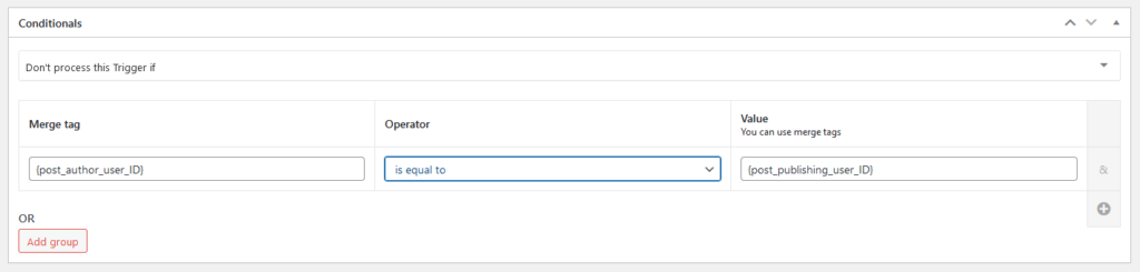 Notification : Conditionals - BracketSpace