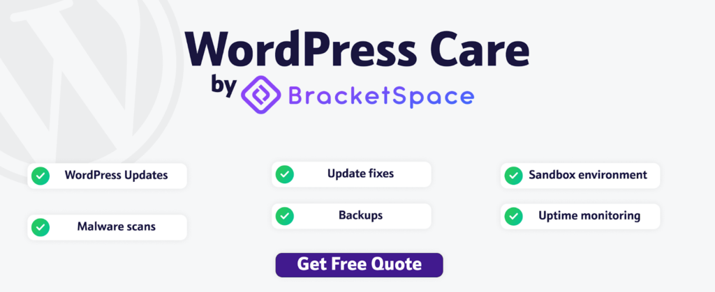 WordPress Care by BracketSpace 

