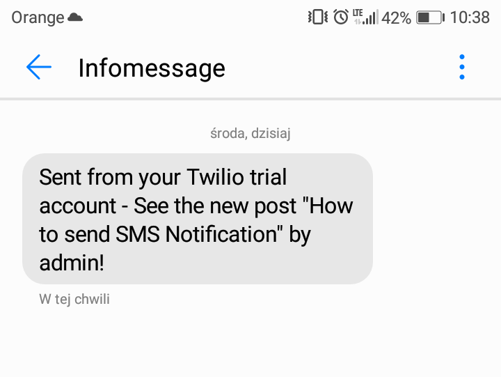 Notification : Twilio 6